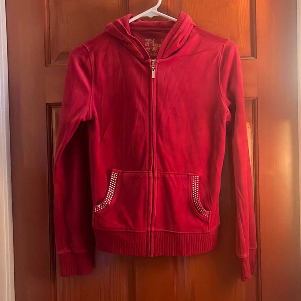 VICTORIA’S SECRET discontinued brand “Plush & Lush” ~ Velour Red Sweater